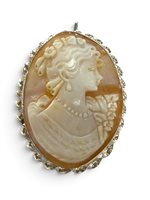 Spilla Mandile 1922 Donna Cammei  in Argento Conchiglia 2MSPCM188